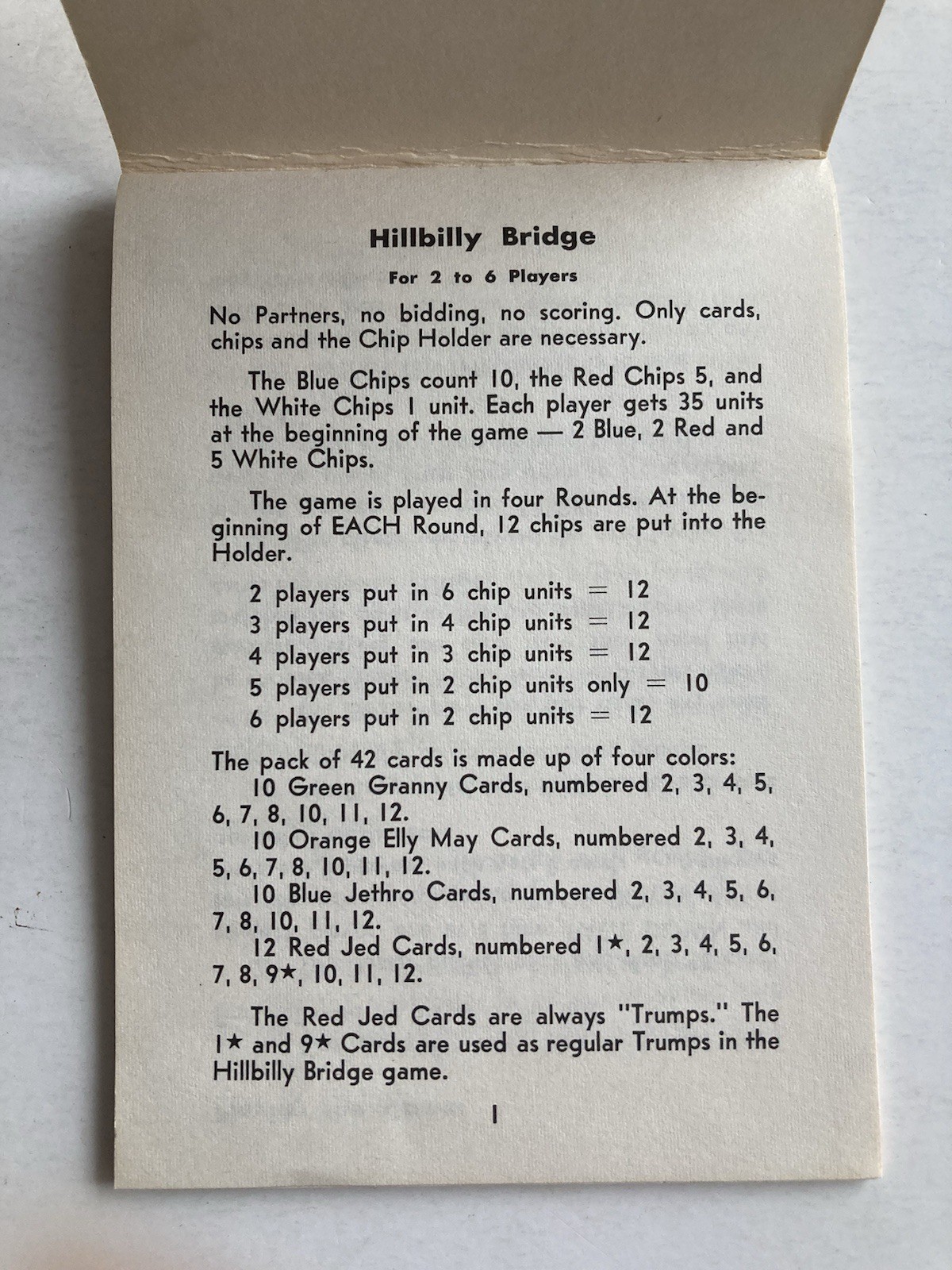 Vintage Milton Bradley The Beverly Hillbillies Card Game (No Chips or Dice)