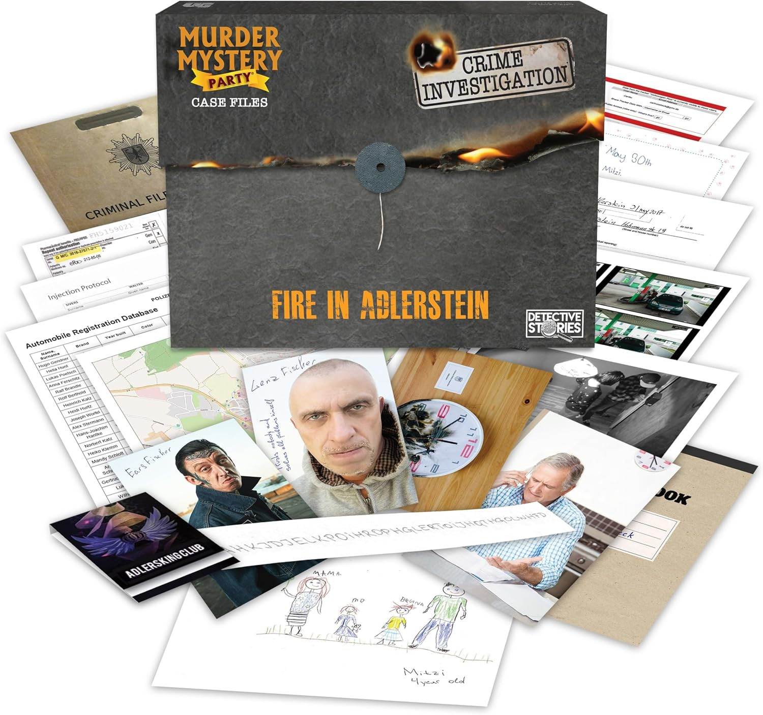 Case Files: Fire in Adlerstein Murder Mystery Game, Solve the Crime, Ages 14+