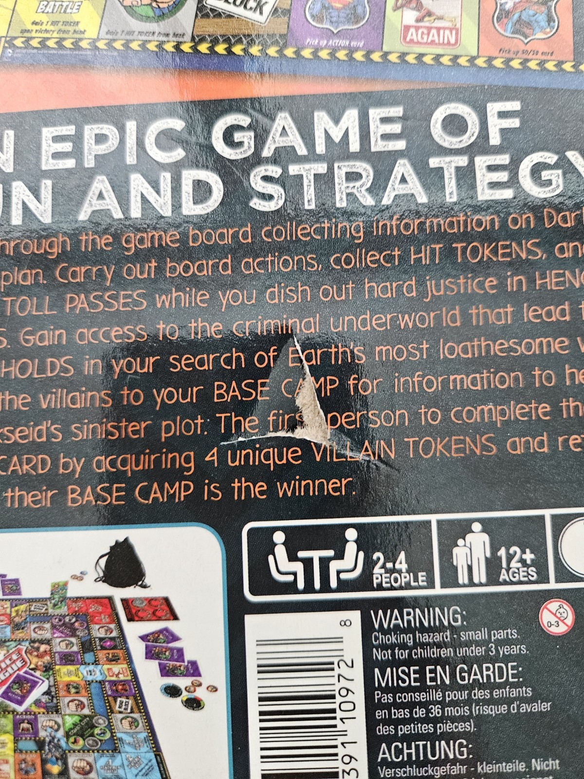 DC Comics JUSTICE LEAGUE Board Game Epic Game Strategy NEW Open Complete
