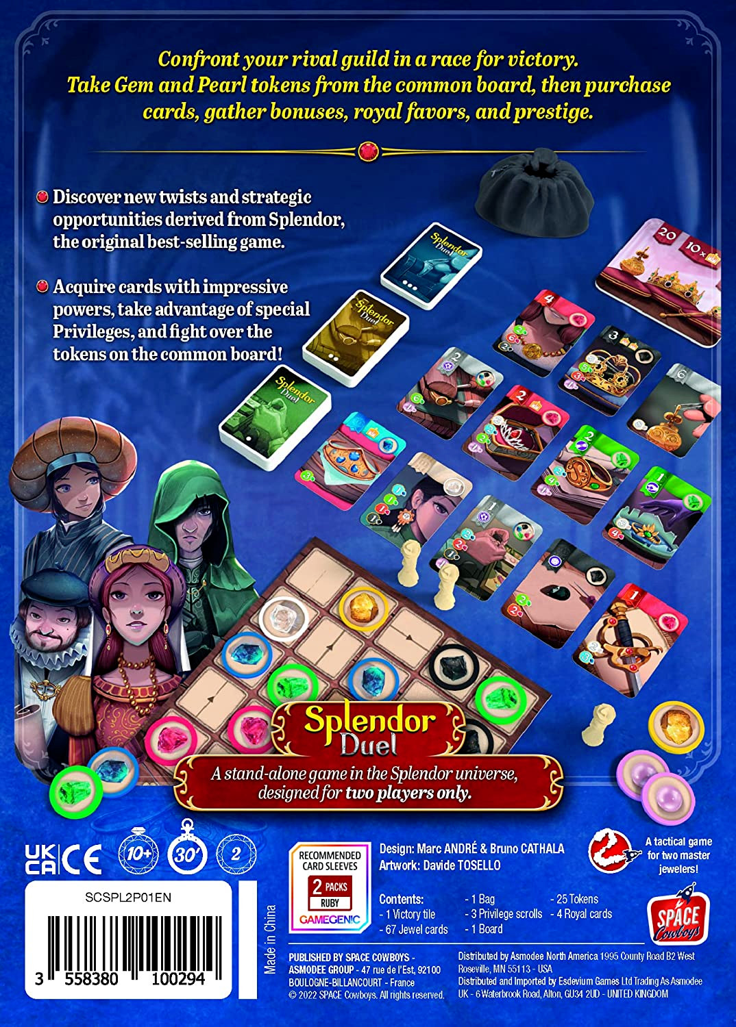 Splendor Duel – Space Cowboys 2 Player Board Game – Ages 10+