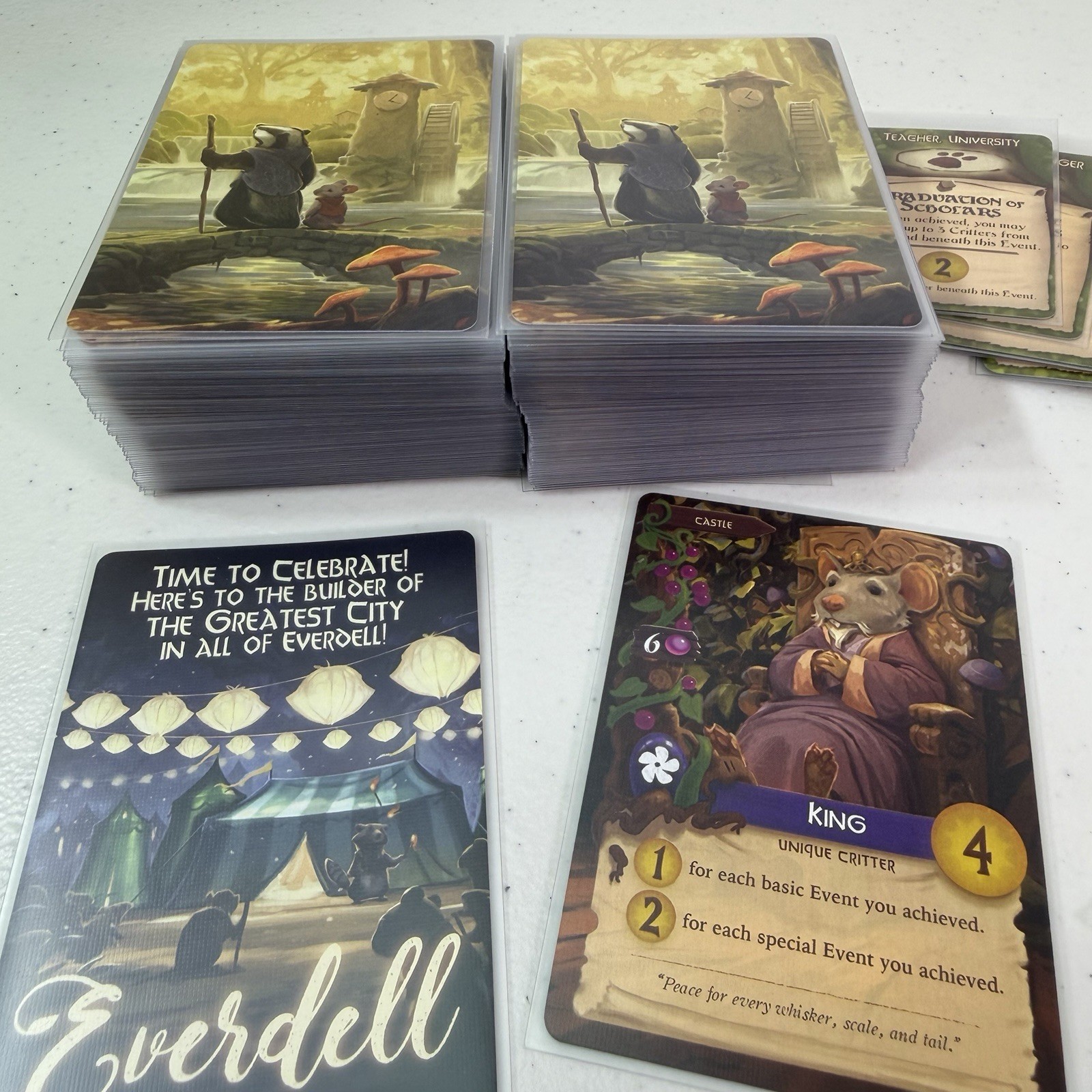 Everdell Board Game 2nd Edition Starling Games Unplayed Cards Sleeved COMPLETE
