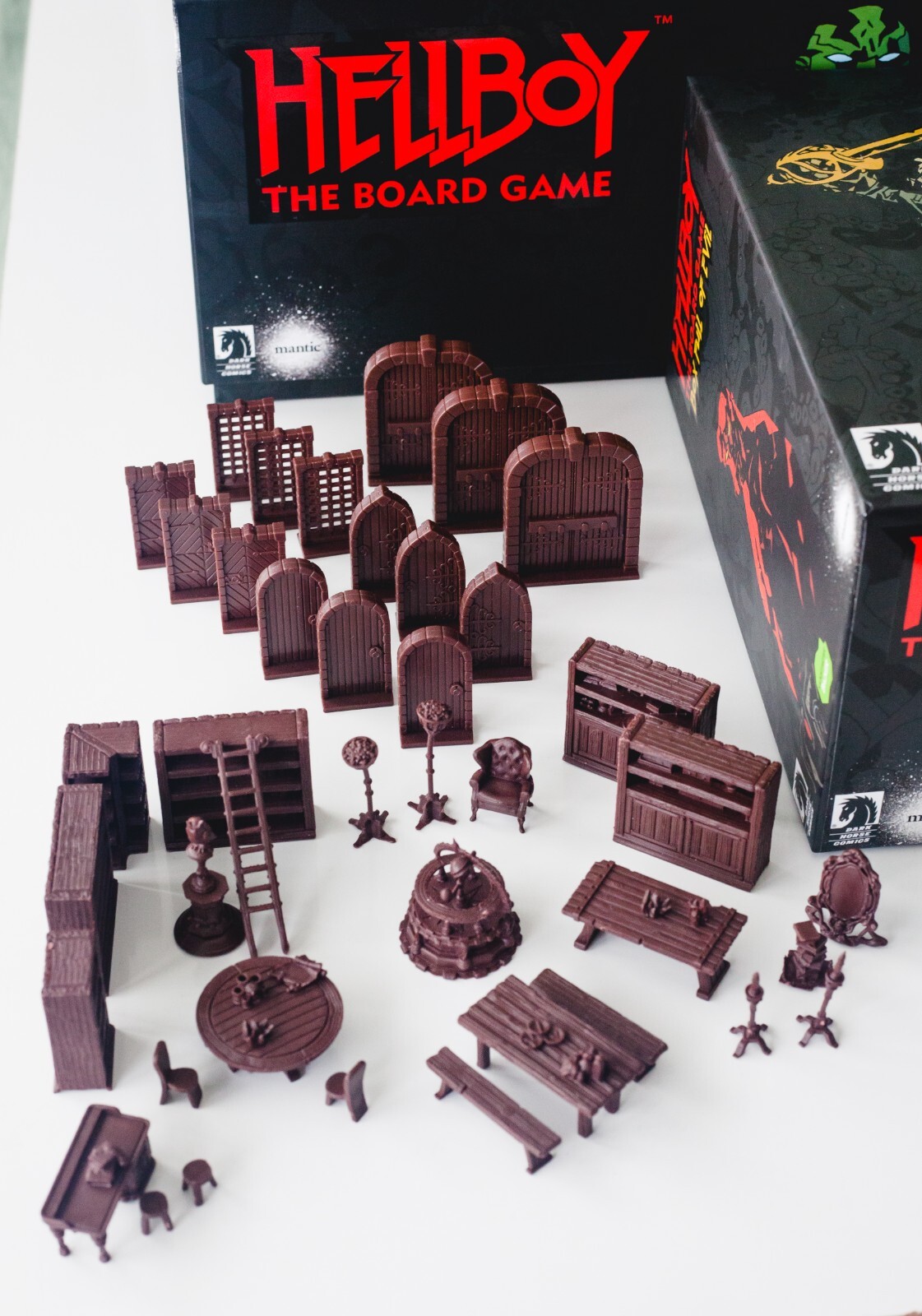 HELLBOY Kickstarter Edition Board Game & Extras: Includes Rare 3D Set Pieces!