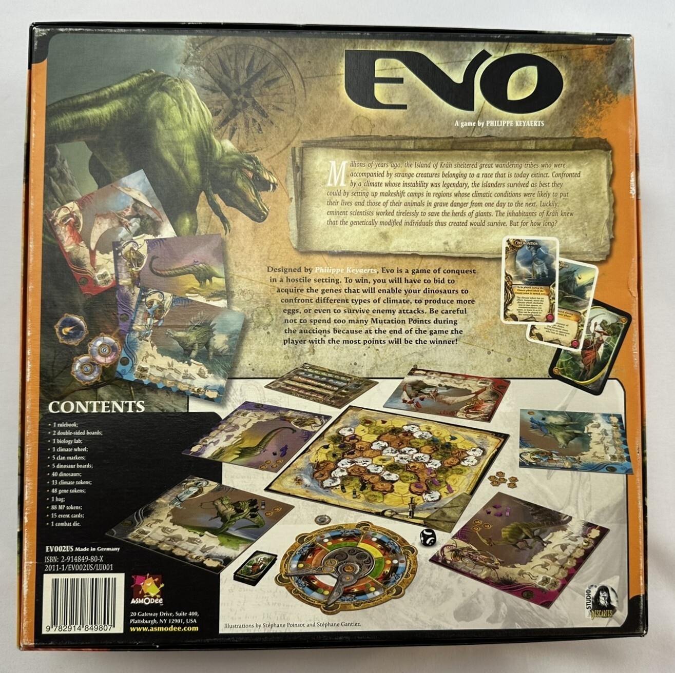 2011 Evo (Second Edition) Game by Asmodee Complete in Great Condition FREE SHIP