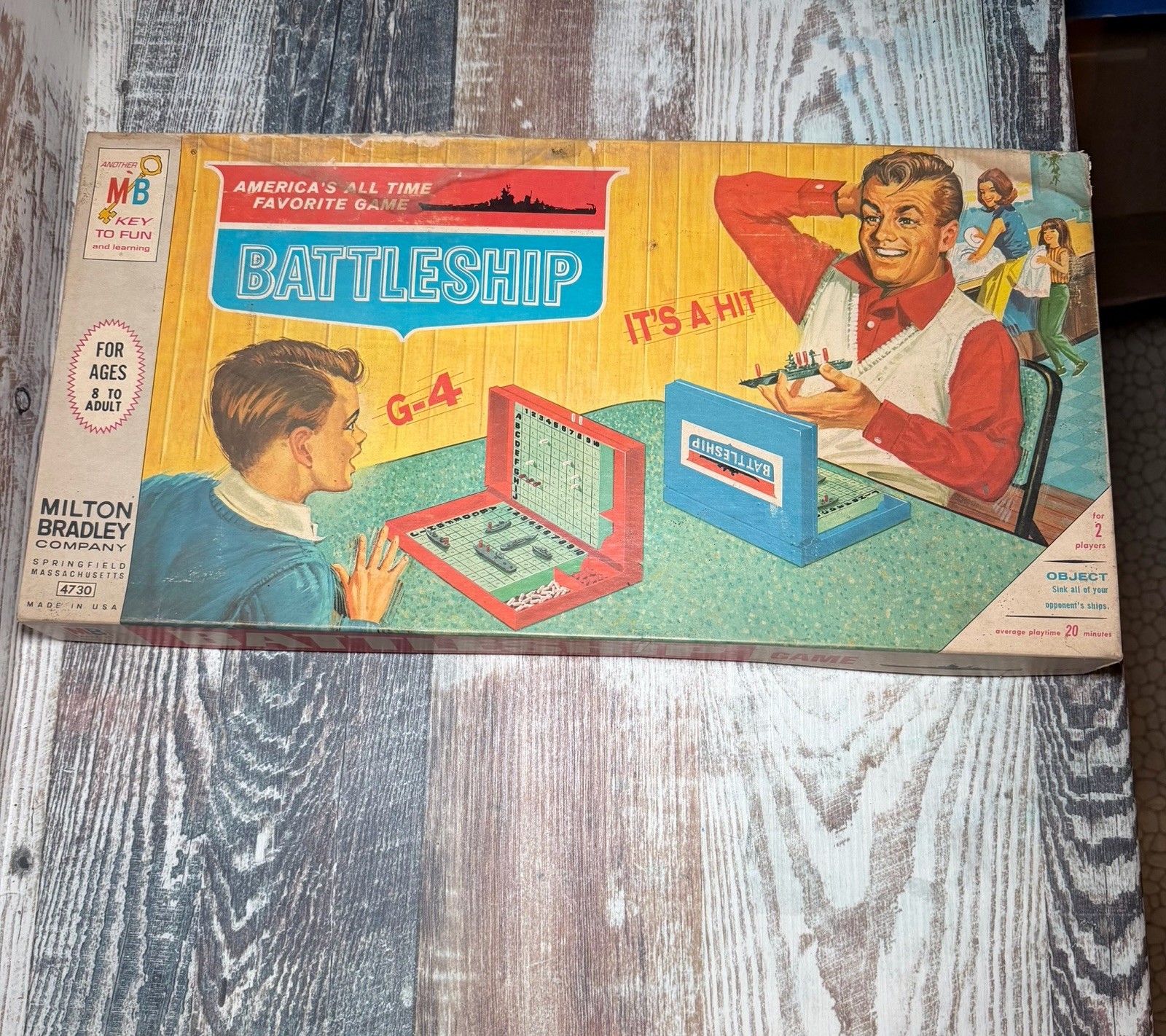 💥BATTLESHIP Board Game 1967 Milton Bradley Complete in Box Vintage Original💥
