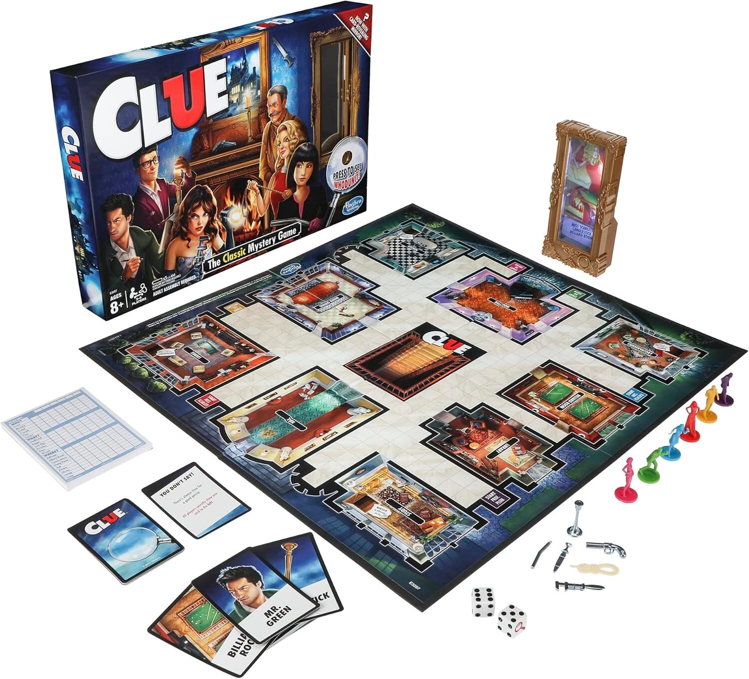 Hasbro Gaming Clue Game, Mystery Board Game, 2-6 Players, 8+ Years