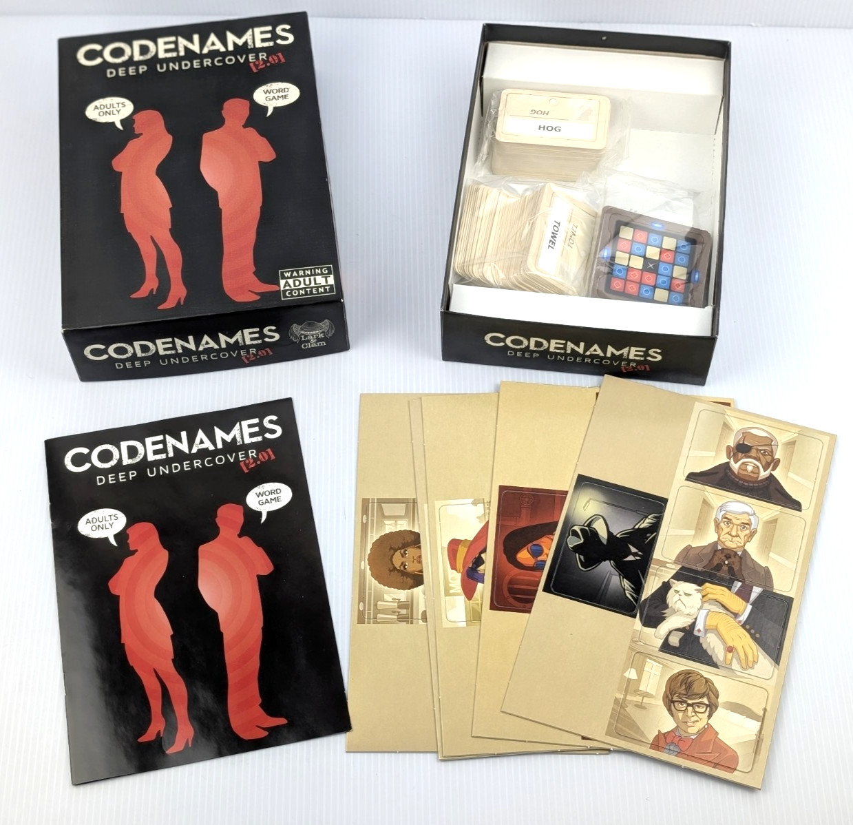 Codenames Deep Undercover 2.0 Adult Party Game 18+ Lark & Clam NEW OPEN BOX