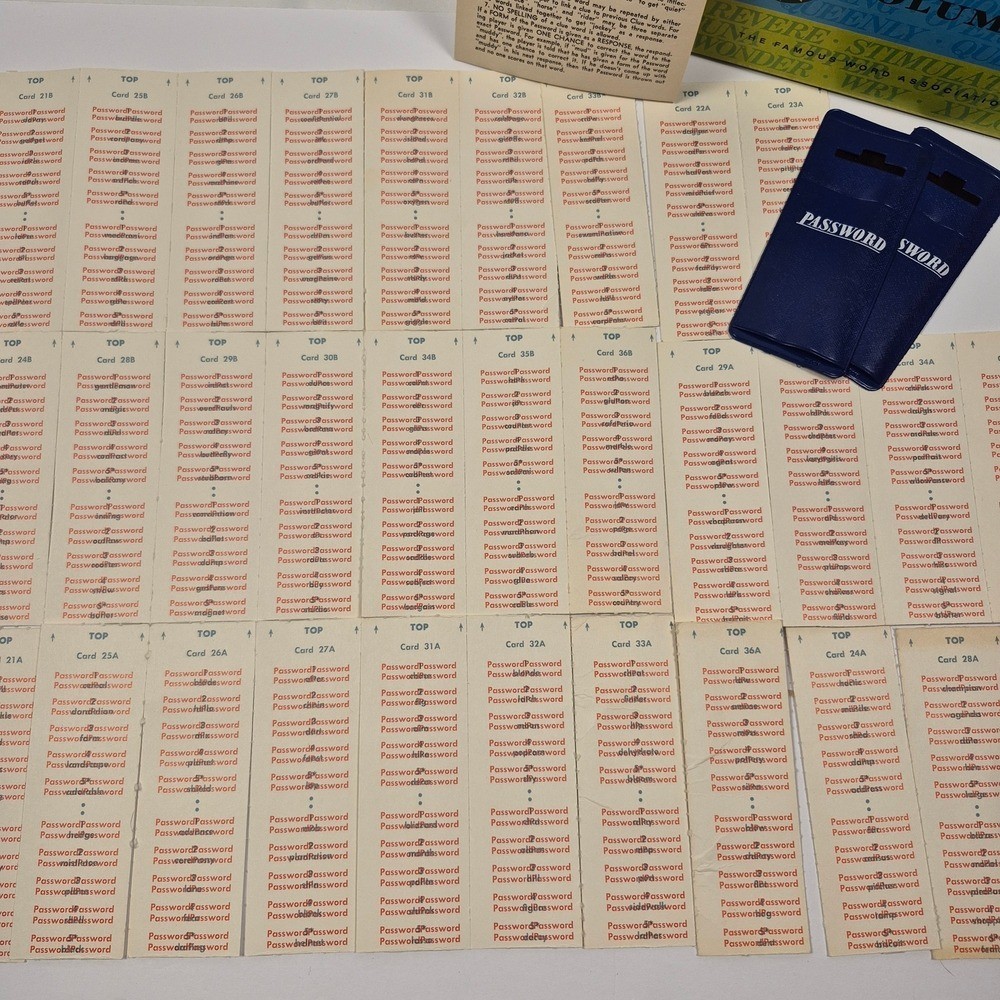 Vintage 1970s Milton Bradley Password Volume Ten Word Association Game MB 4260