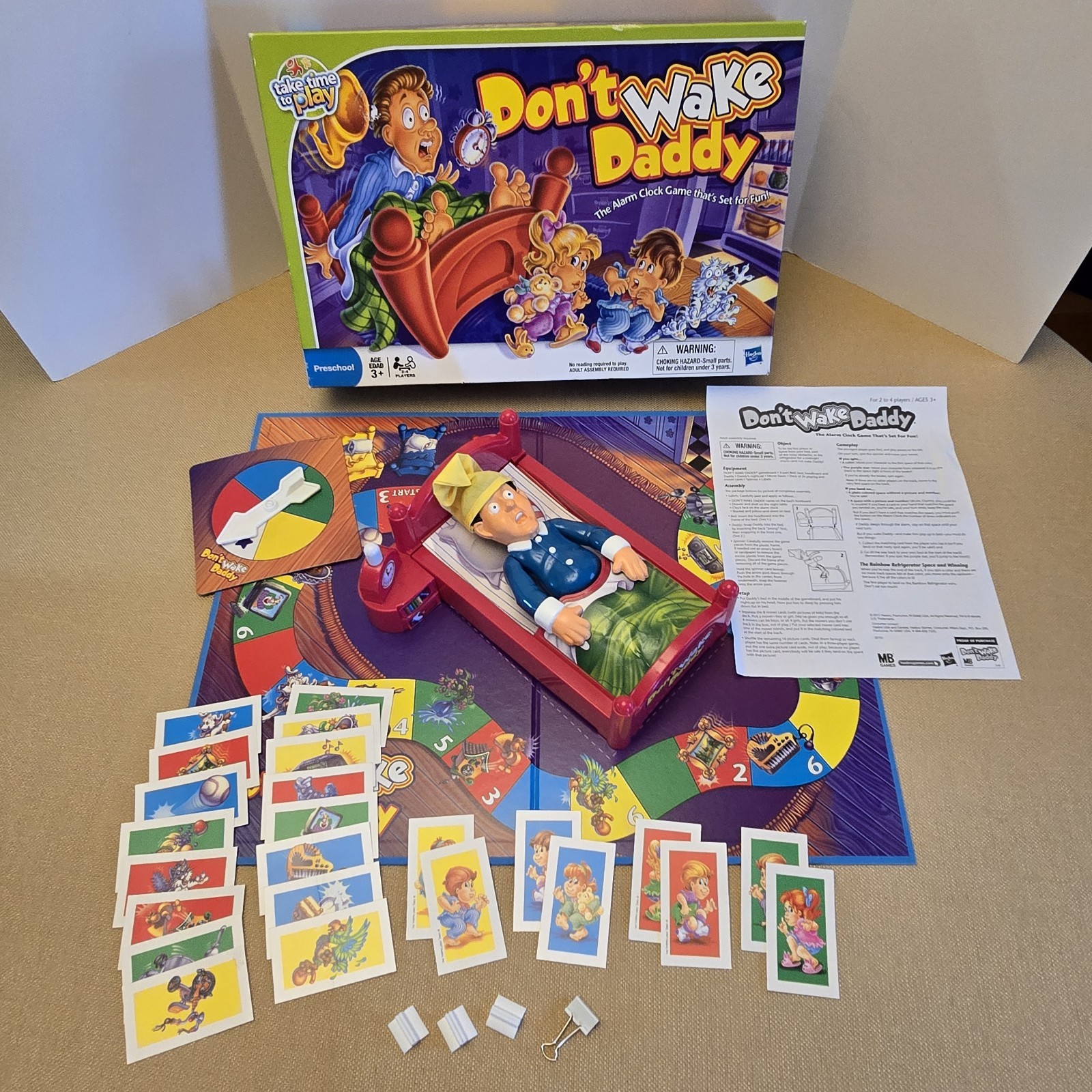 2011 Don’t Wake Daddy Board Game, Milton Bradley, Award Winner, Tested – Works