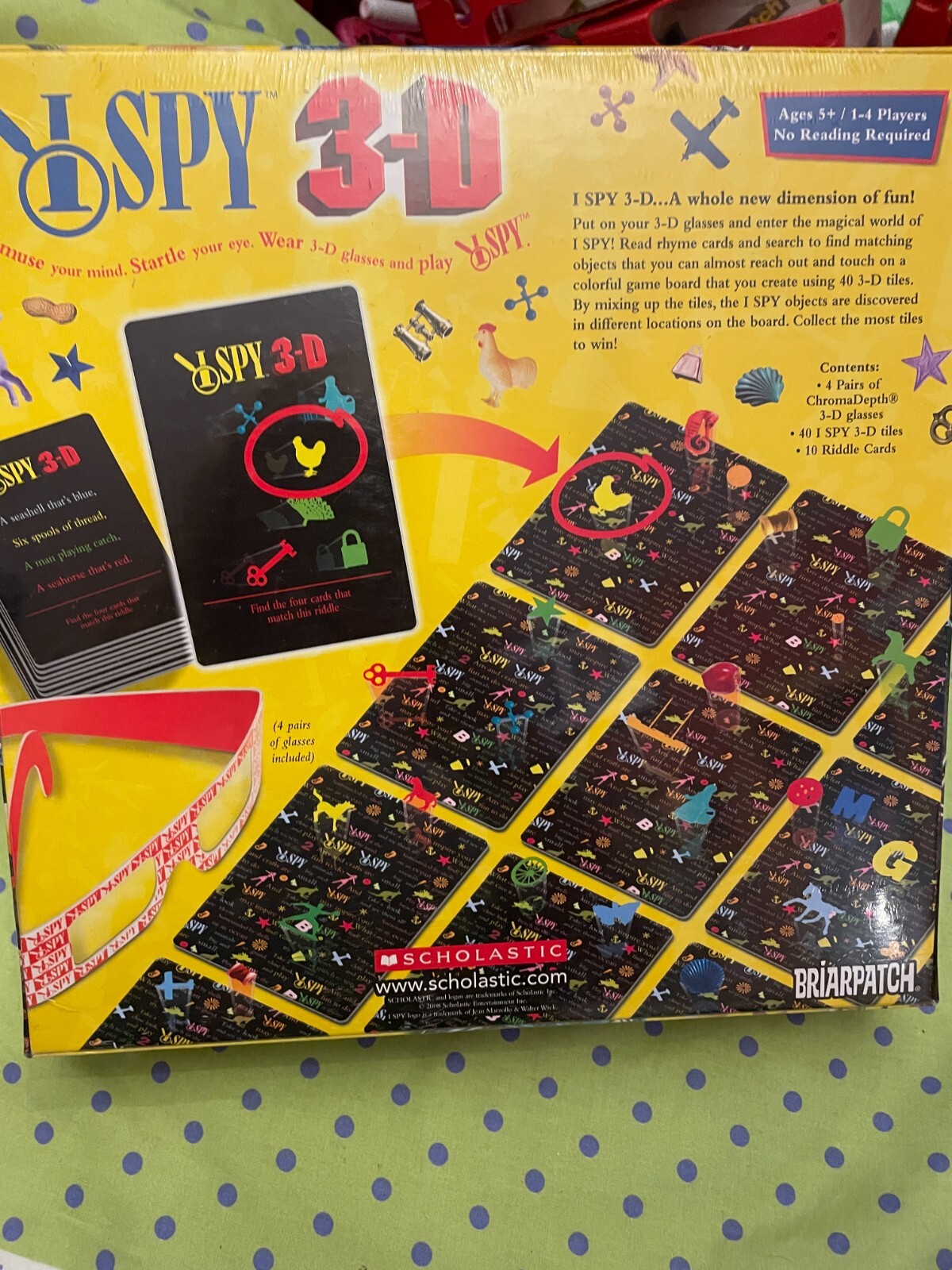 Briarpatch I Spy 3-D Board Game Scholastic Age 5 Years And Up New Sealed