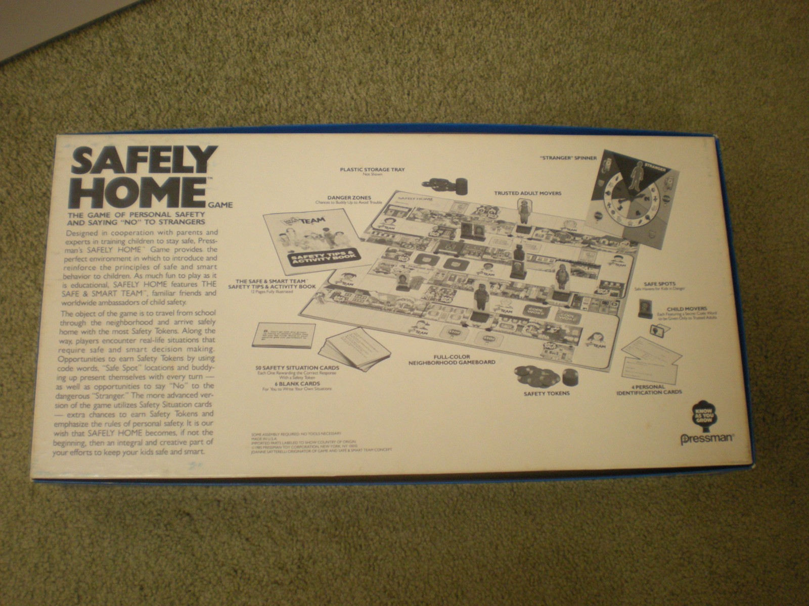 Safely Home Vintage 1975 Pressman Board Game of Personal Safety Canada
