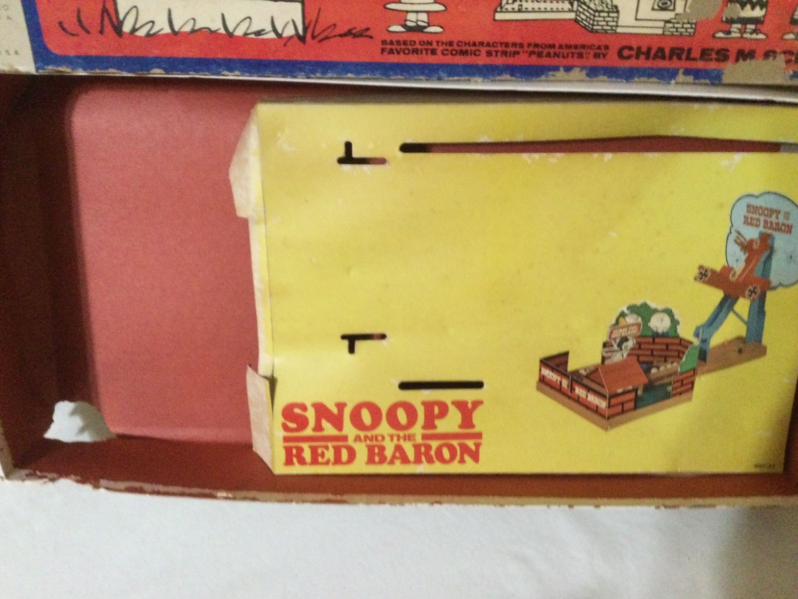 Vintage 1970 Snoopy And The Red Baron Skill and Action Game INCOMPLETE For Parts