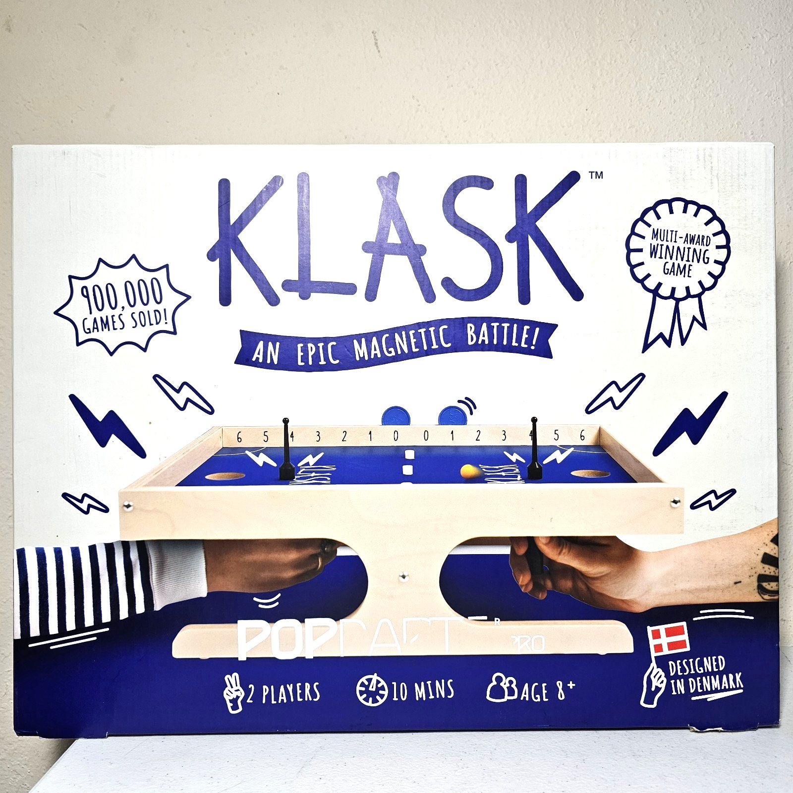 NEW Klask Tabletop Board Game Magnetic Foosball Hockey Battle Denmark Ages 8+