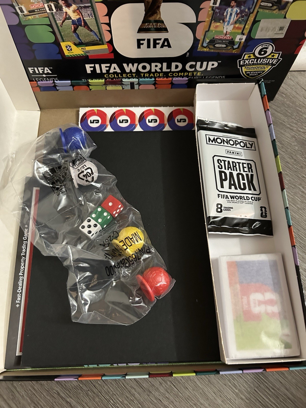 2026 Panini Prizm FIFA World Cup Monopoly Board Game w/ Starter Pack