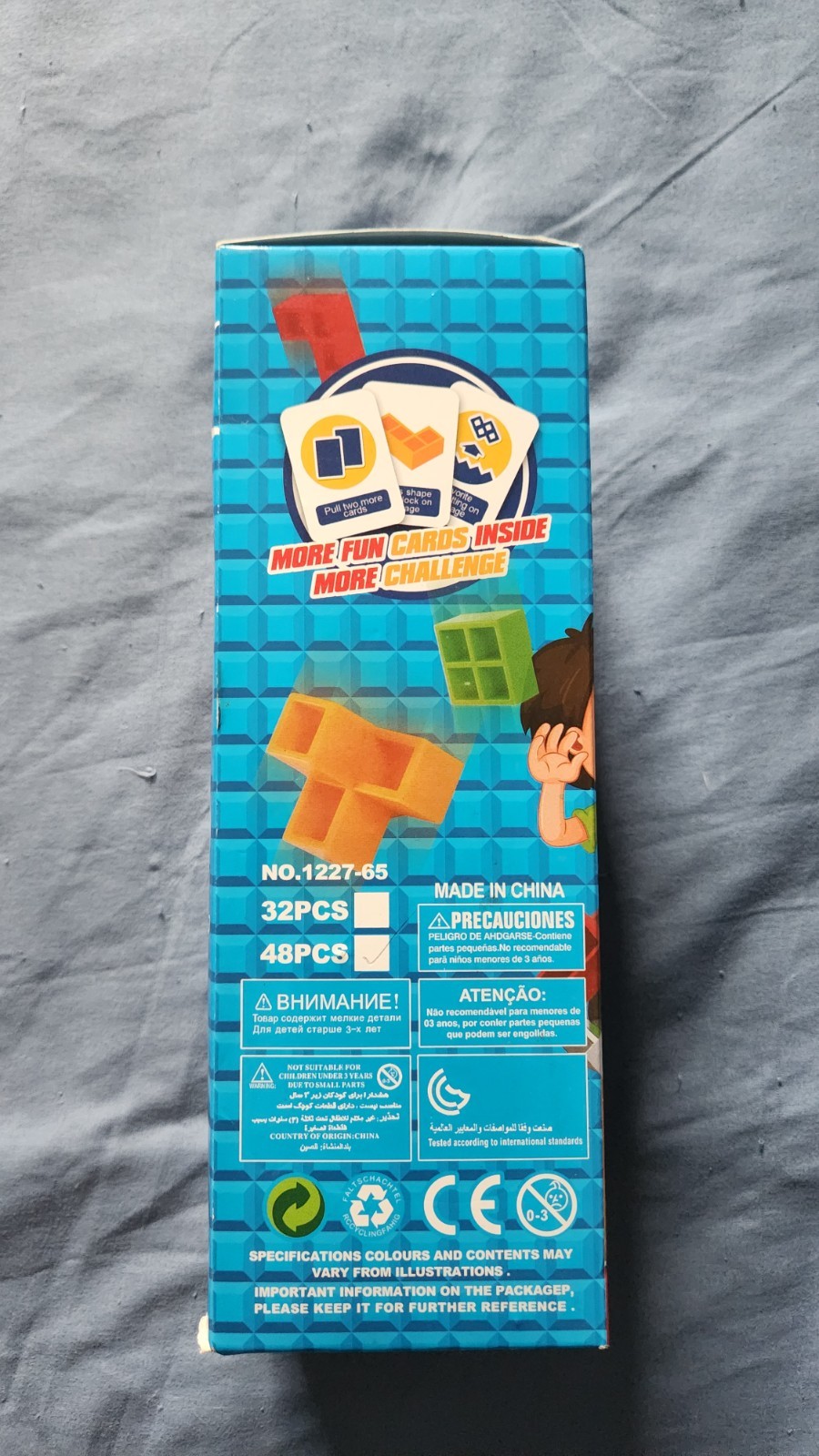 Tetra Tower Game Stack Attack Family Board for 1-4 Players Family Games 48 Pcs