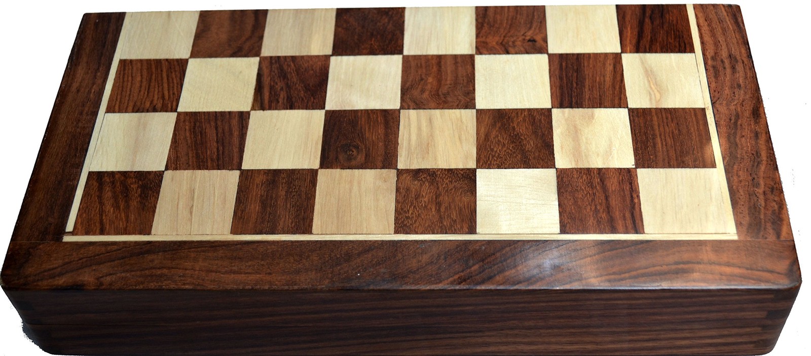 Chess Set 12×12” Handmade Acacia Wood – Folding Magnetic Travel Board with Bag