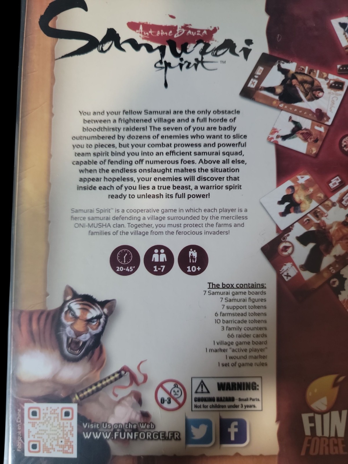 Samurai Spirit Board Game Antoine Bauza Fun Forge Games NEW & Sealed 2014