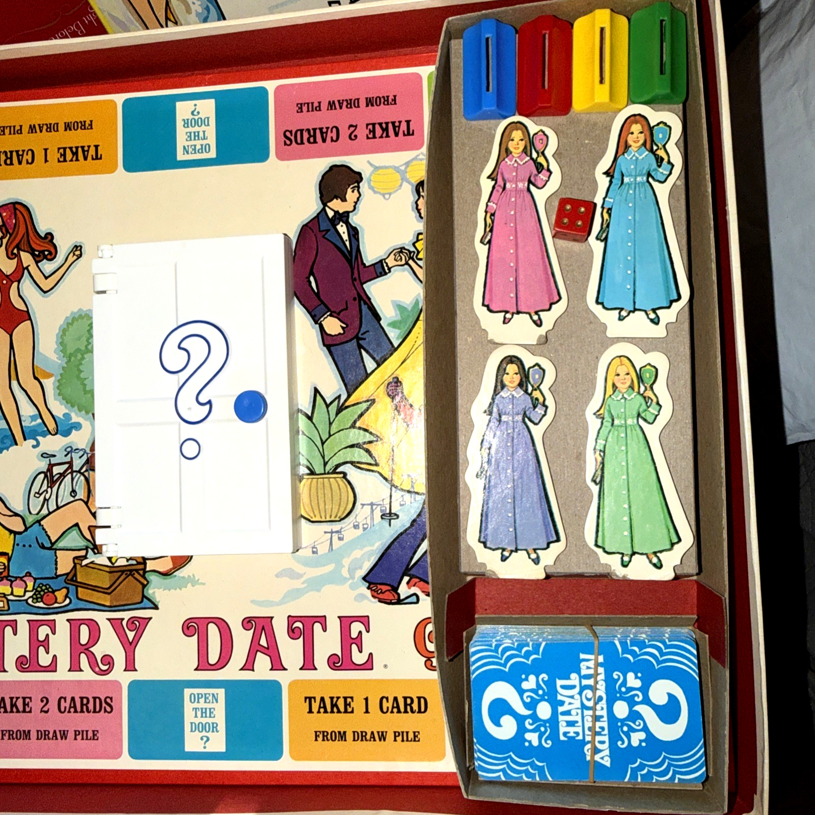 Vintage Mystery Date Board Game Complete Milton Bradley 1972