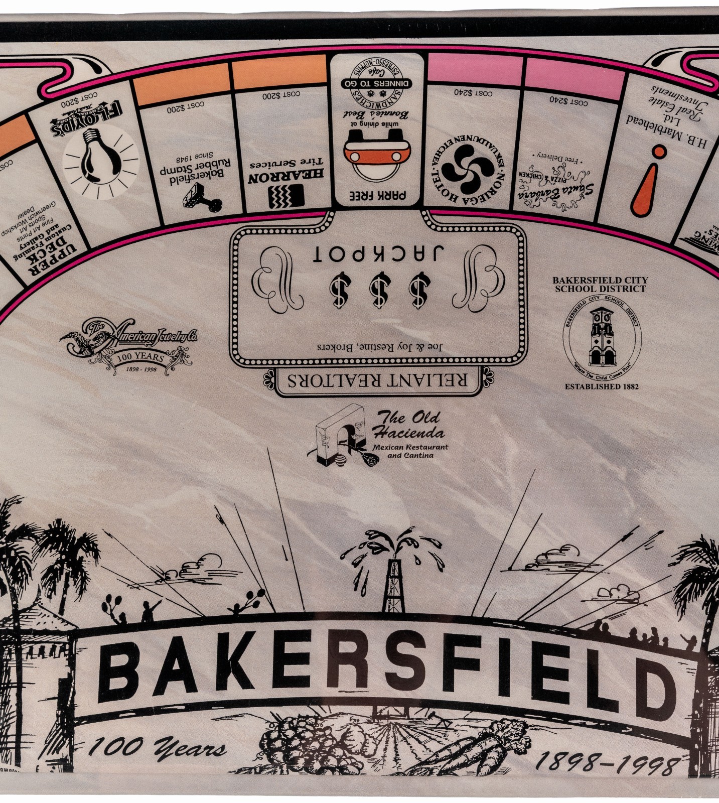 City-opoly Bakersfield Monopoly Style Board Game NEW SEALED 1998 Hometown Games