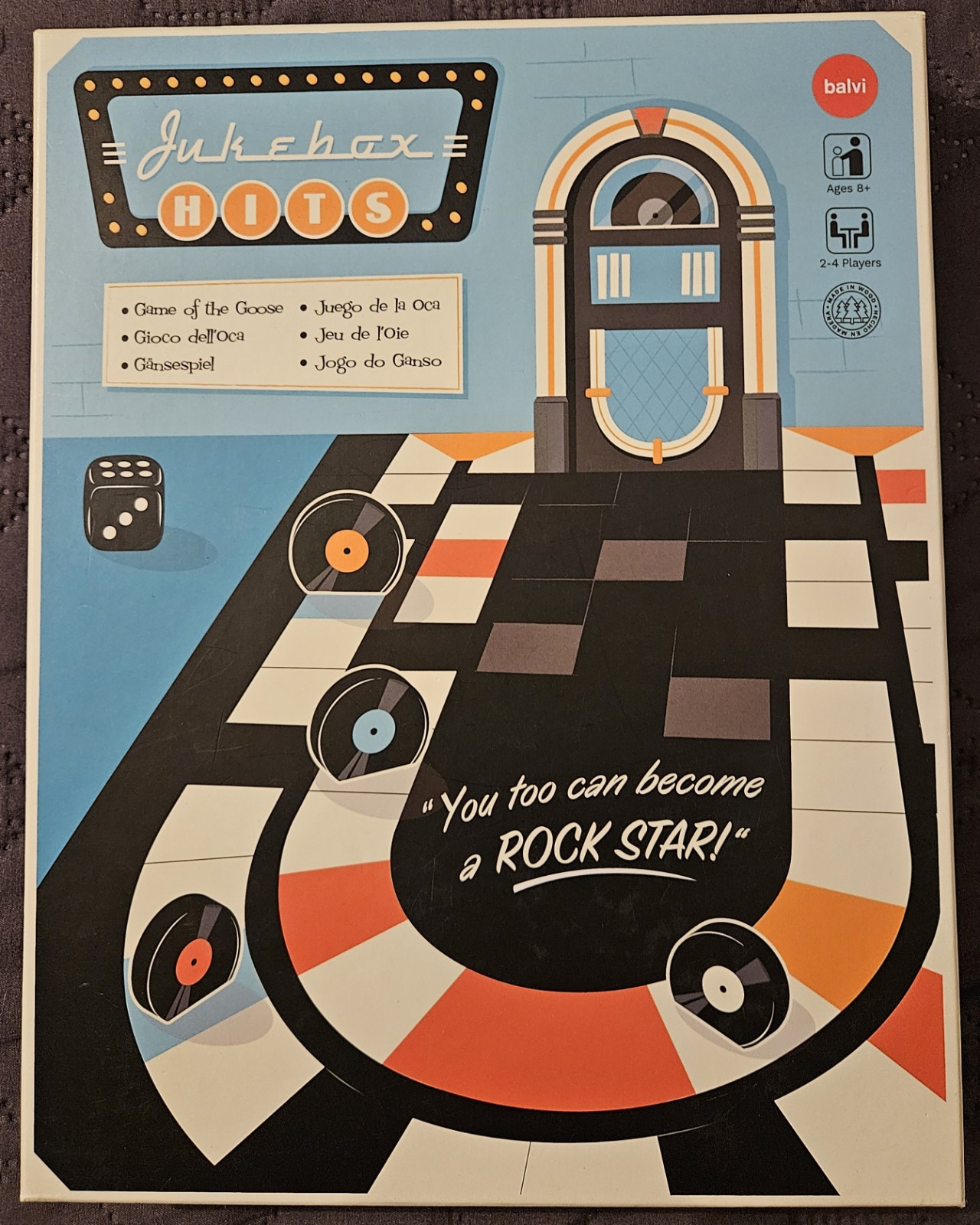 Balvi Jukebox Hits Rock Star Game of Music Legend Board Game – BRAND NEW SEALED!