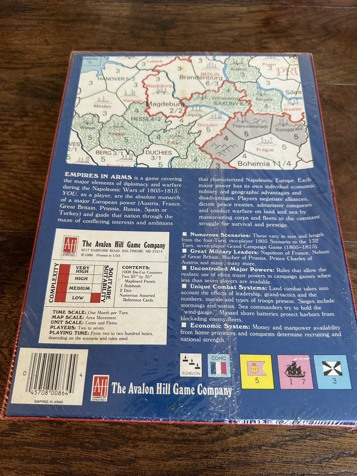 The Avalon Hill Game Company Empires in Arms Napoleonic Wars Bookcase Game 1986