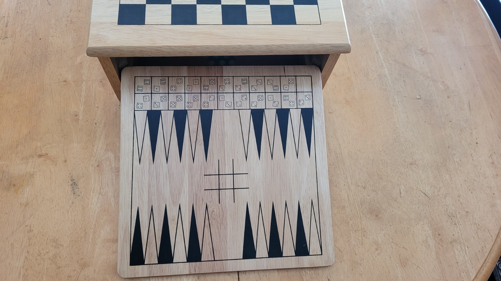Vintage Multiple Classic Ten Games Solid Wood Boards “Game House”
