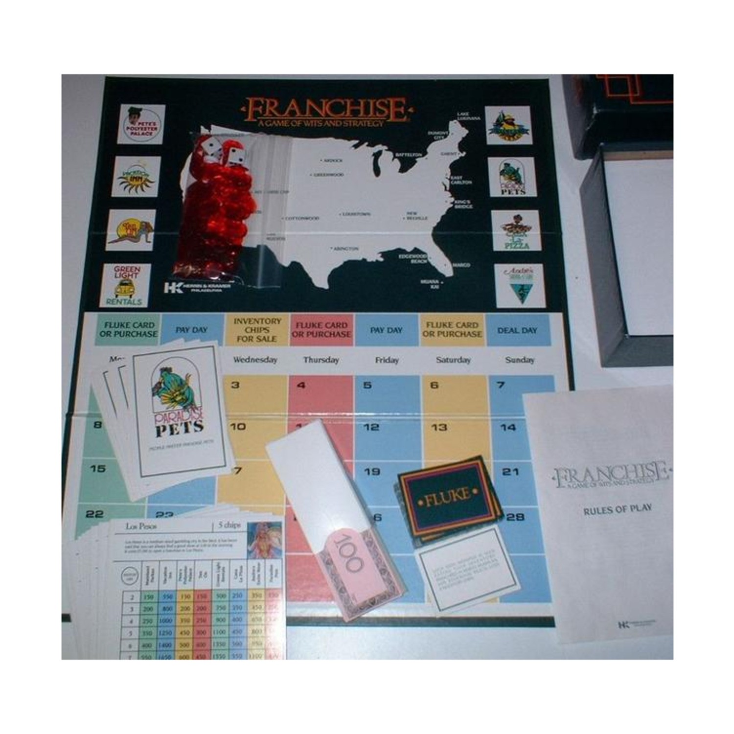 Herrin & Kramer Boardgame Franchise – A Game of Wits and Strategy Box Fair/VG+