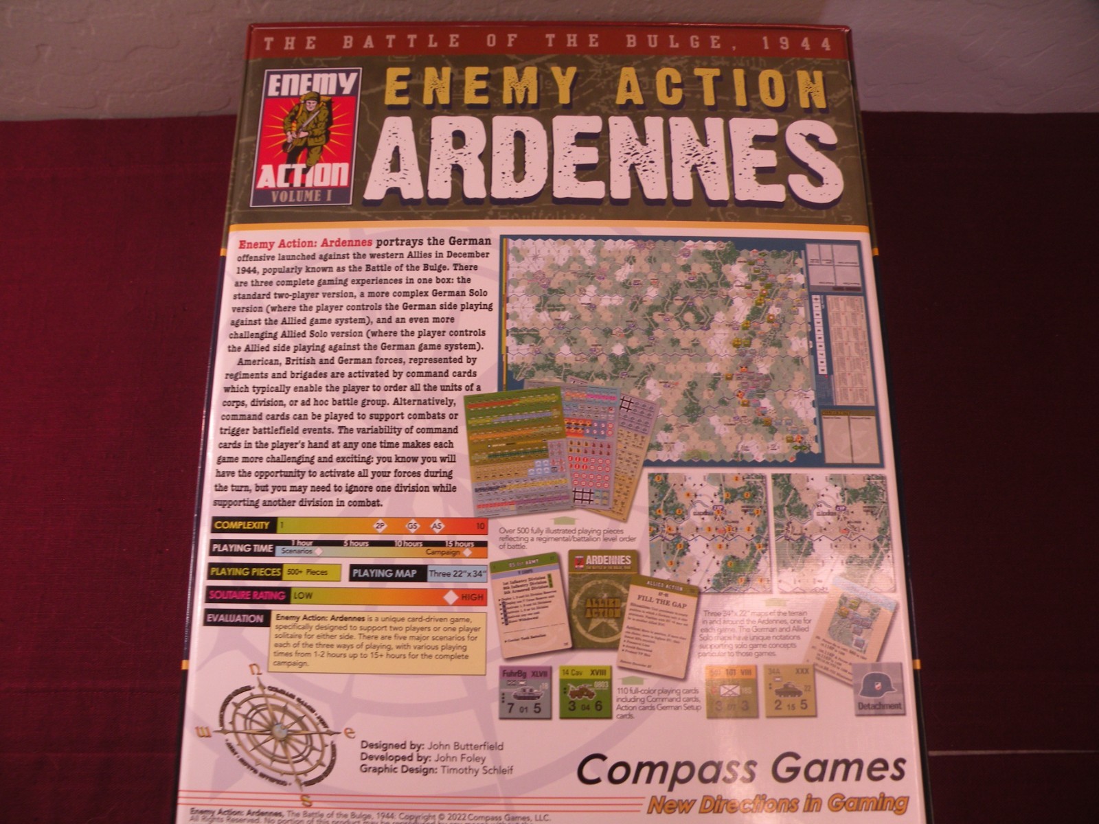 Compass Games Enemy Action Ardennes New Open Box Unpunched 1018