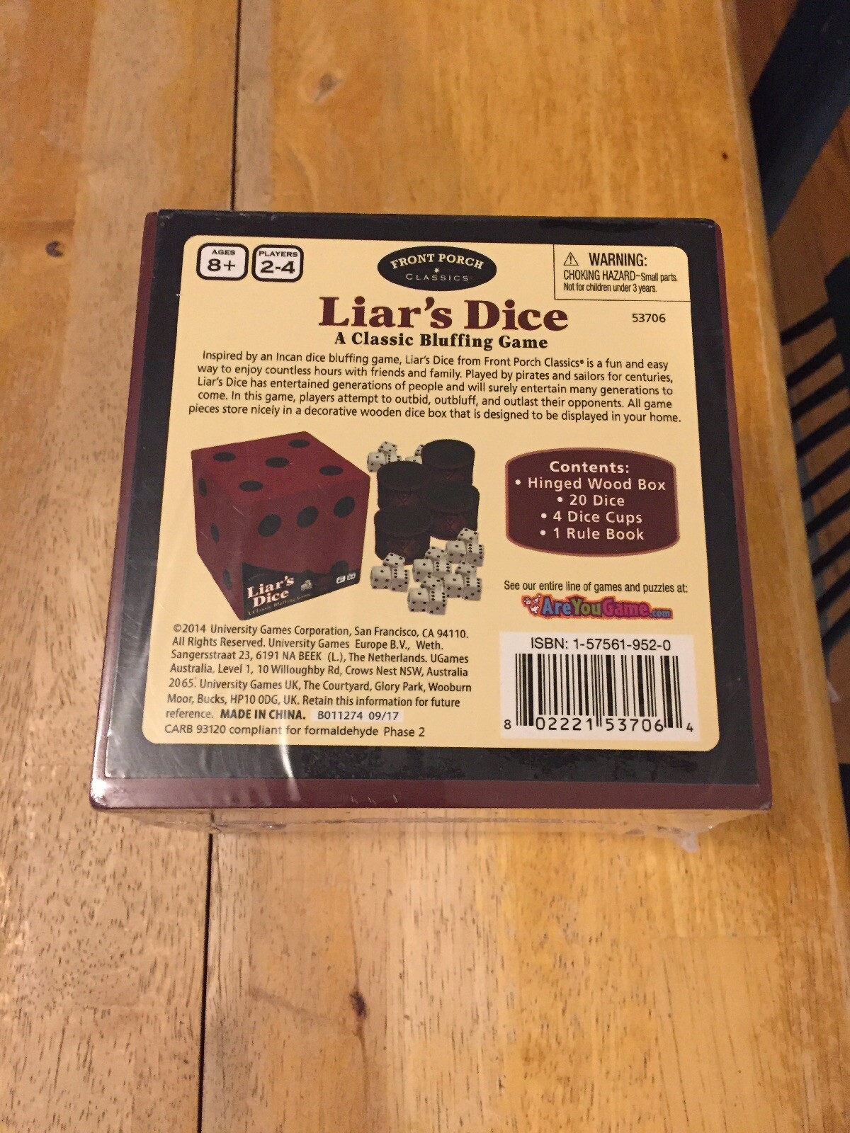Liar’s Dice Front Porch Classics Classic Bluffing Game New In Package