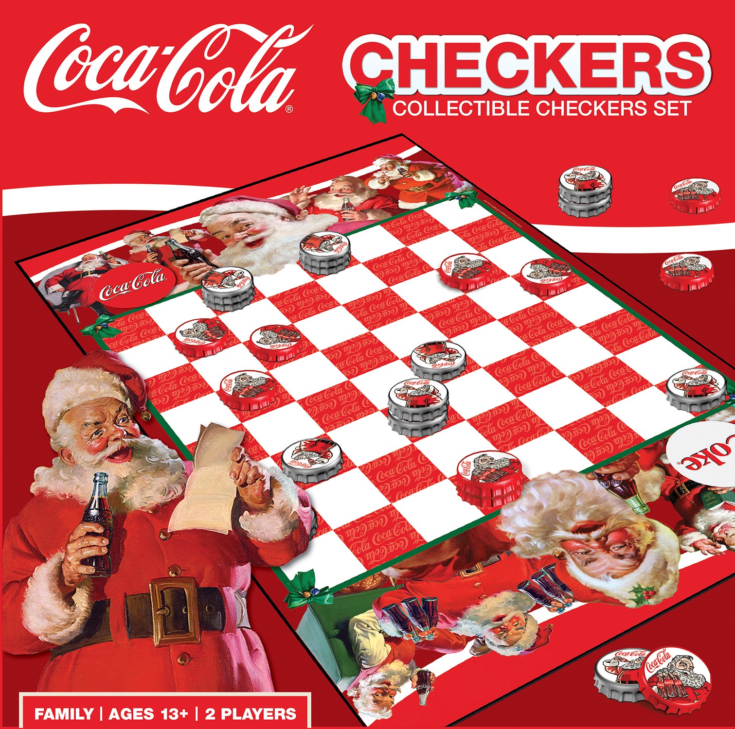 MasterPieces – Coca-Cola Holiday Checkers Board Game
