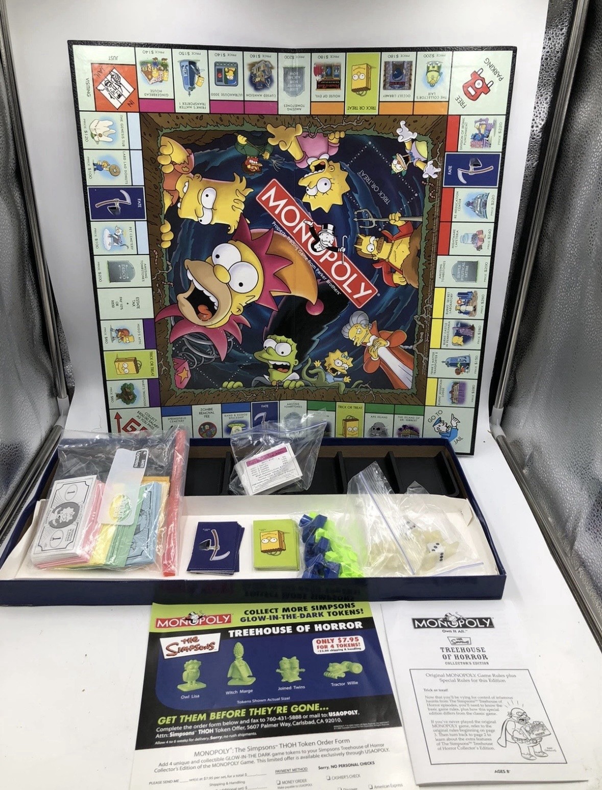 The Simpsons Treehouse Of Horror Collectors Monopoly *RARE Misprint Instructions