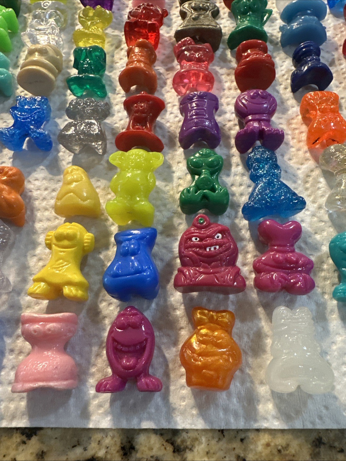 Vintage Gogo’s Crazy Bones Huge Mixed Lot Figures Gogo Toys Go Go Rare Glitter
