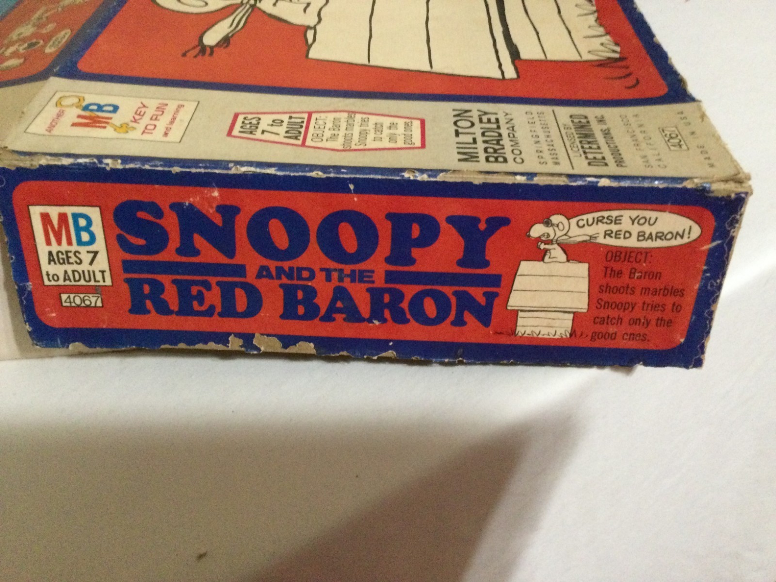 Vintage 1970 Snoopy And The Red Baron Skill and Action Game INCOMPLETE For Parts