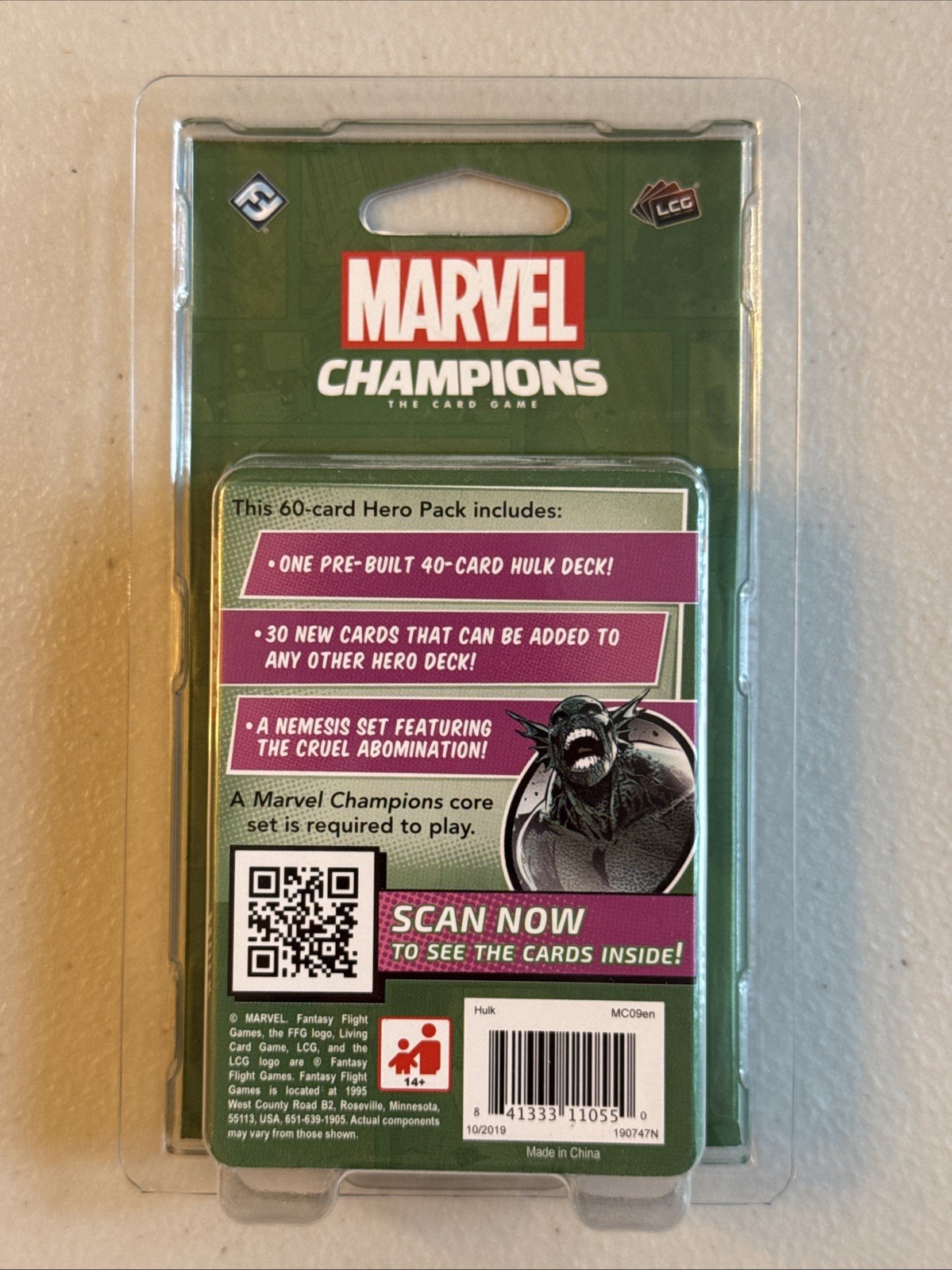 Marvel Champions LCG Hulk Hero Pack | Bruce Banner | New & Sealed