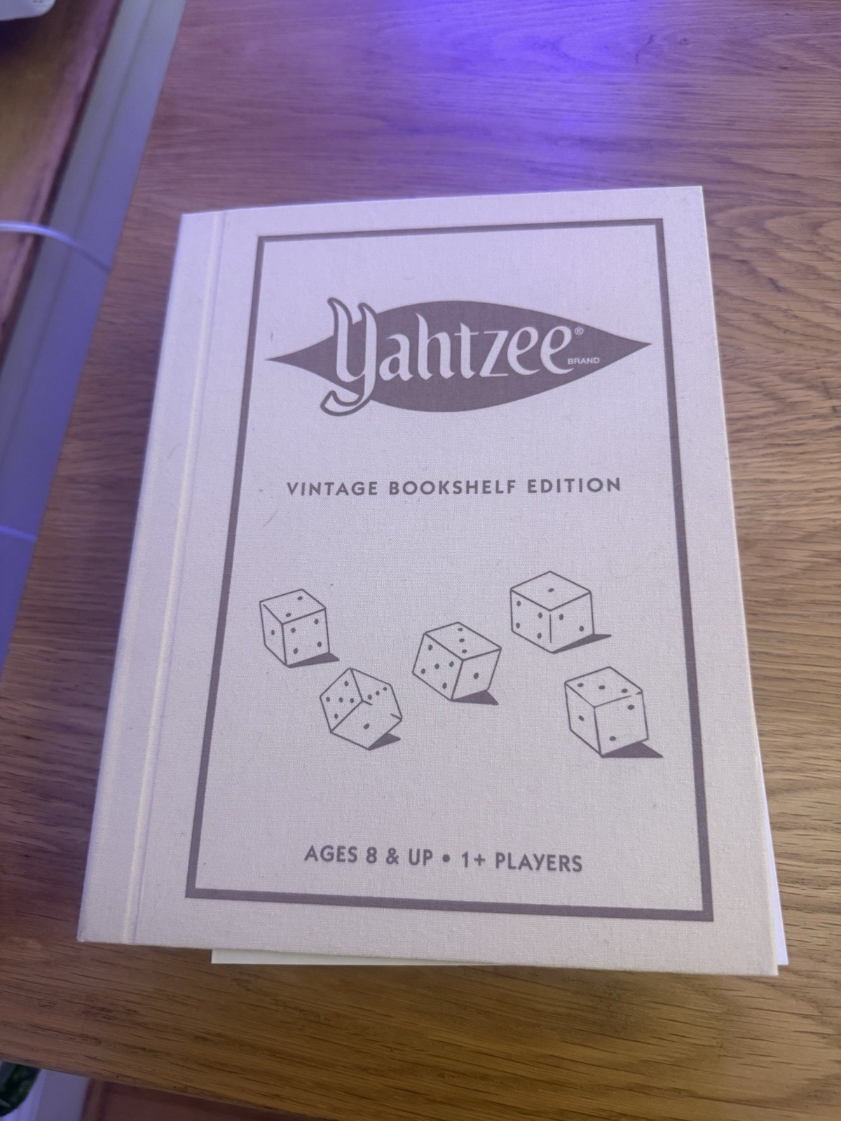 WS Game Company Yahtzee Vintage Bookshelf Edition Dice Game w/ Scorebook 8+