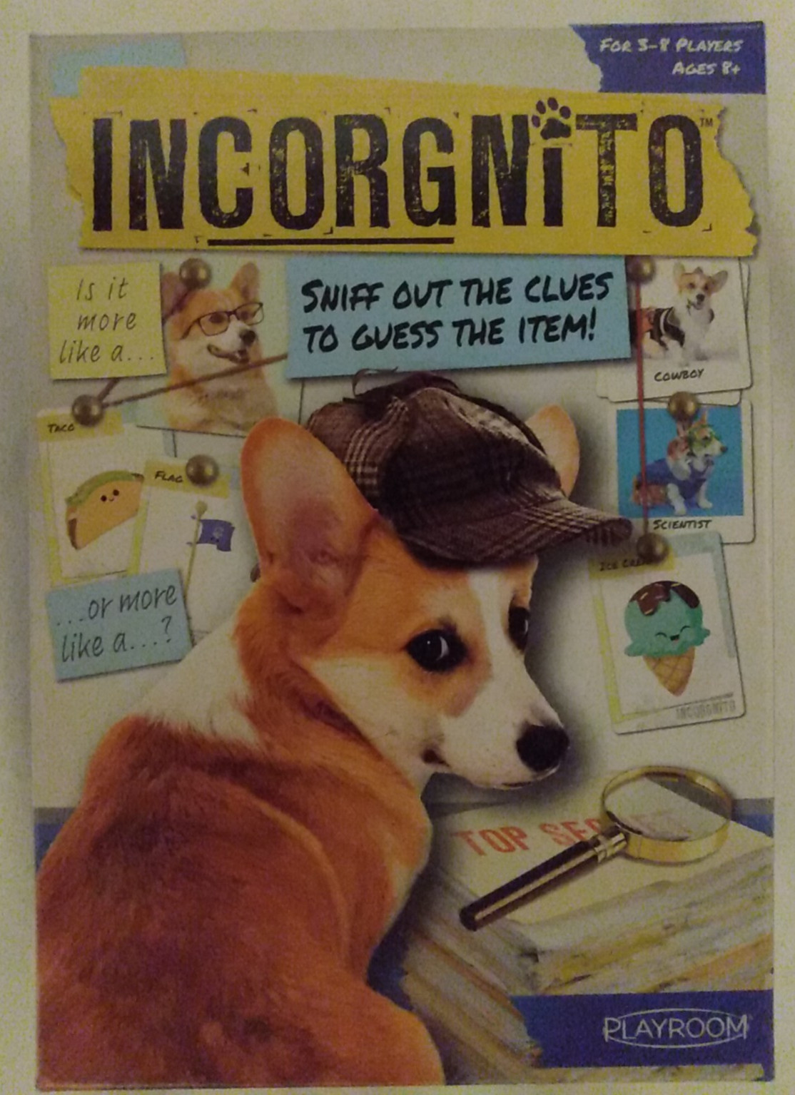 Game Incorgnito Corgi Dog Guess Based on Clues Ages 8 Up Preowned Complete 2022