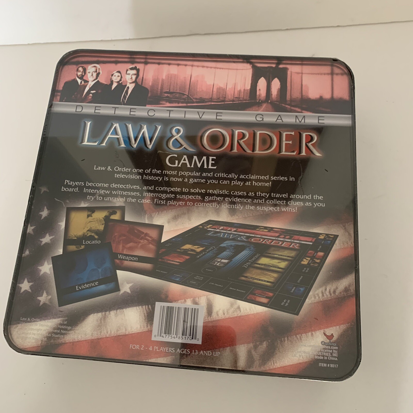 Law & Order Detective Game in Tin Box. New and Sealed.