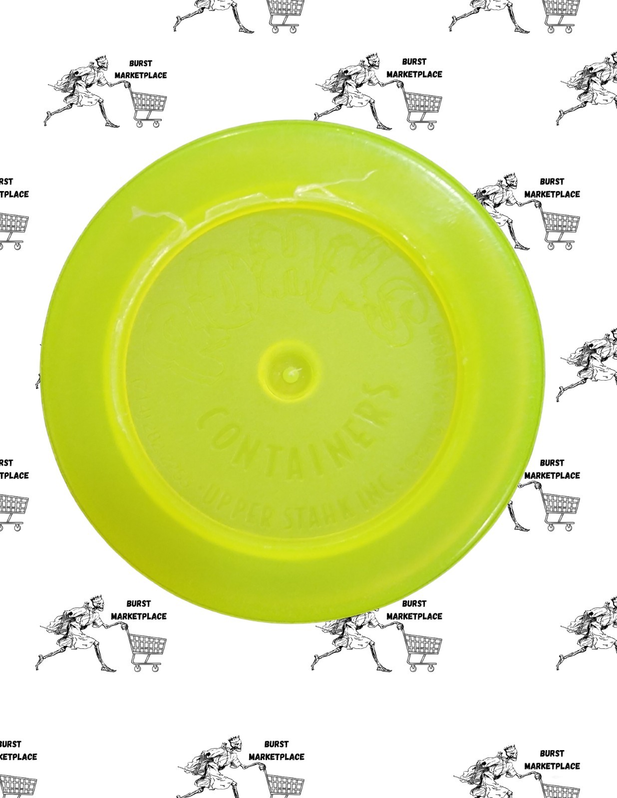 Vintage 1990s 3 Inch Whackers! Brand POG Tube Neon Yellow Rare Aliens And Skulls