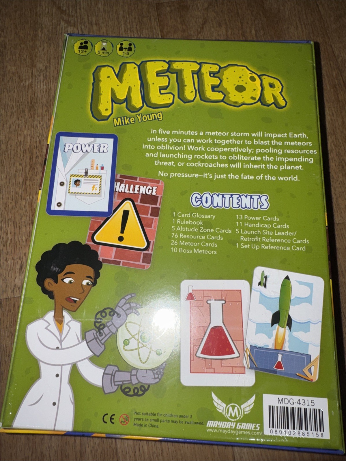 Meteor Board Game Unplayed Mike Young New