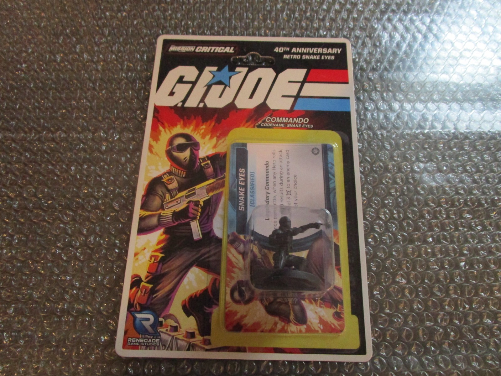 NEW G.I. JOE Mission Critical Retro Snake Eyes Board Game Mini Promo Renegade