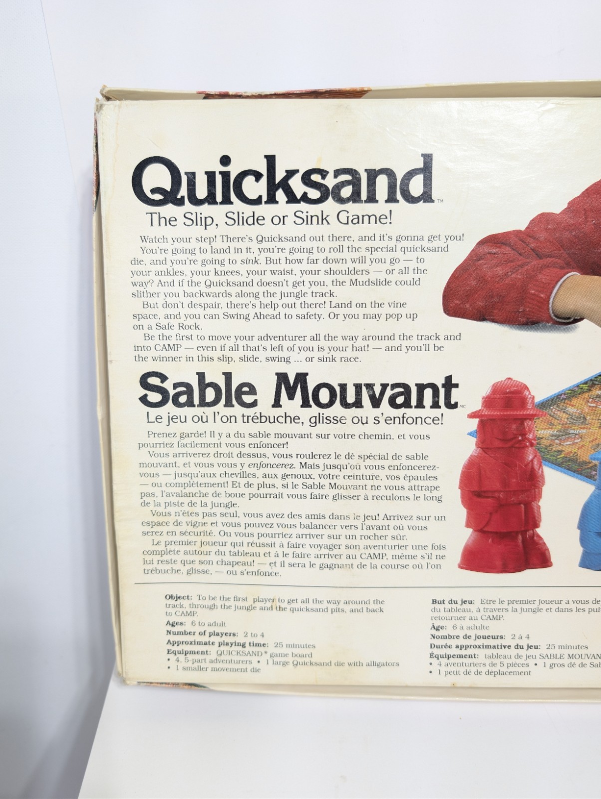 VTG Quicksand Boardgame COMPLETE Parker Brothers 1989 The Slip Slide Sink Game
