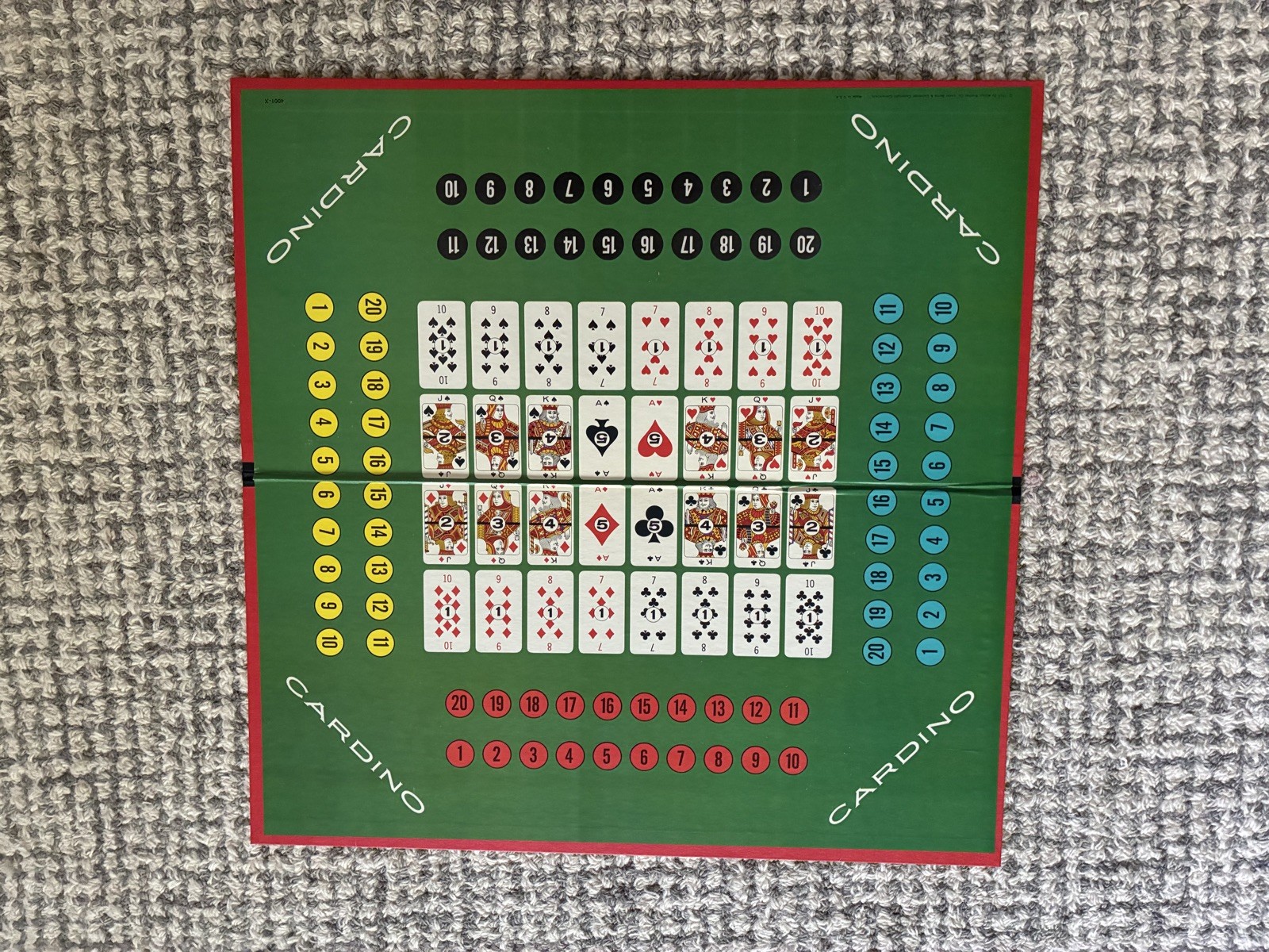 Vintage 1970 Milton Bradley CARDINO Exciting Card Tile Strategy Game! Complete
