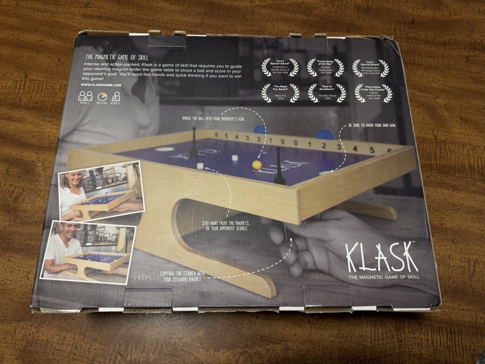 KLASK The Magnetic Game of Skill -2016 Wooden Tabletop Game