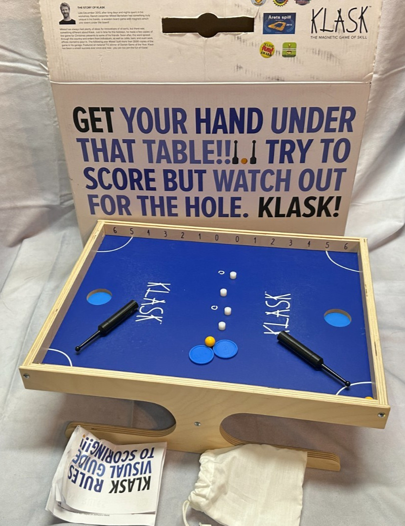 Klask Magnetic Skill Game Tabletop Board Game with Box-Preowned/Complete
