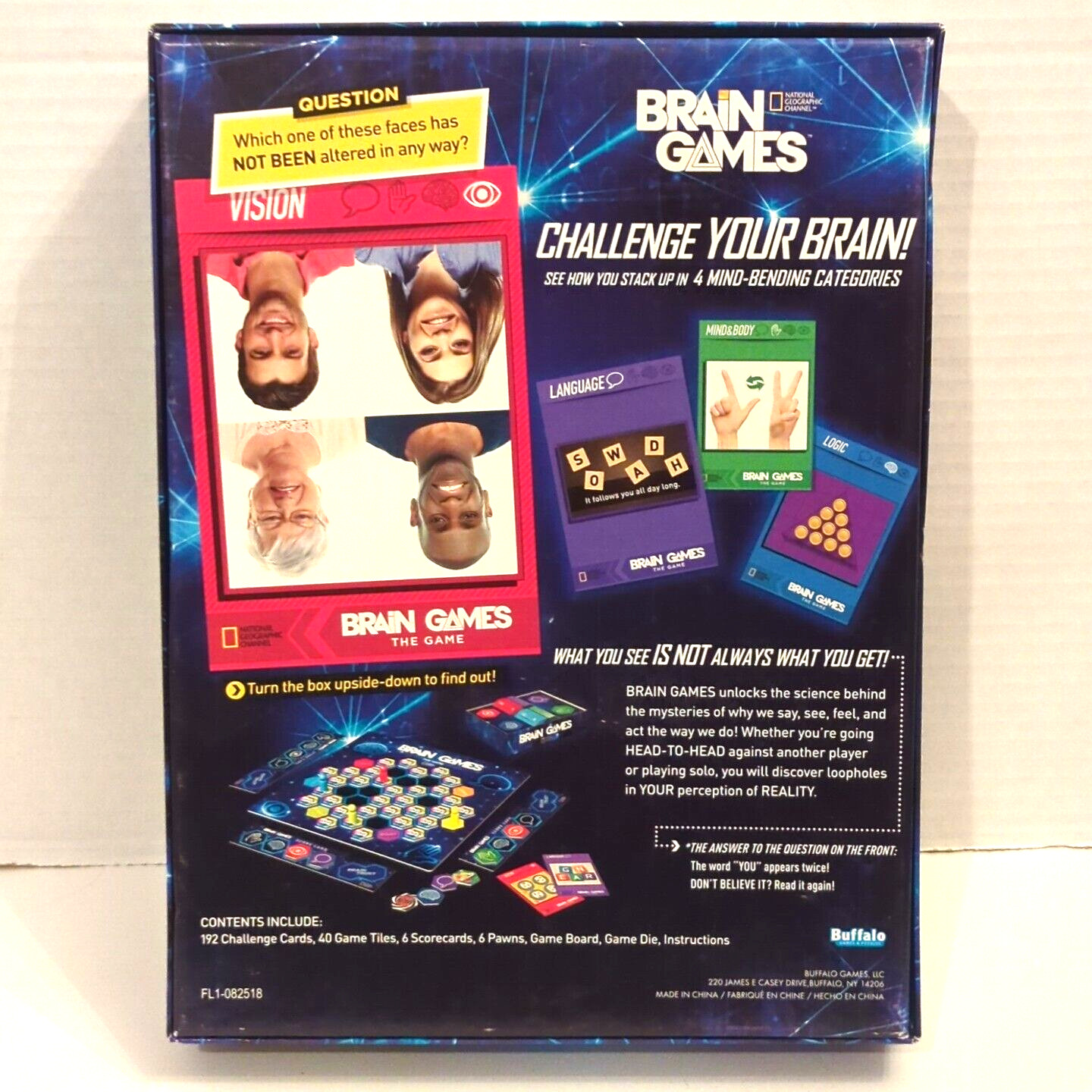 Brain Games. From The National Geographic Channel. Ages 14+ Complete Unpunched