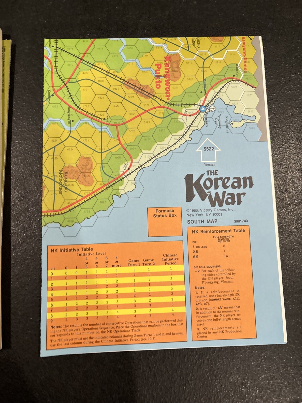 THE KOREAN WAR – VICTORY GAMES – UNPUNCHED, 30017,