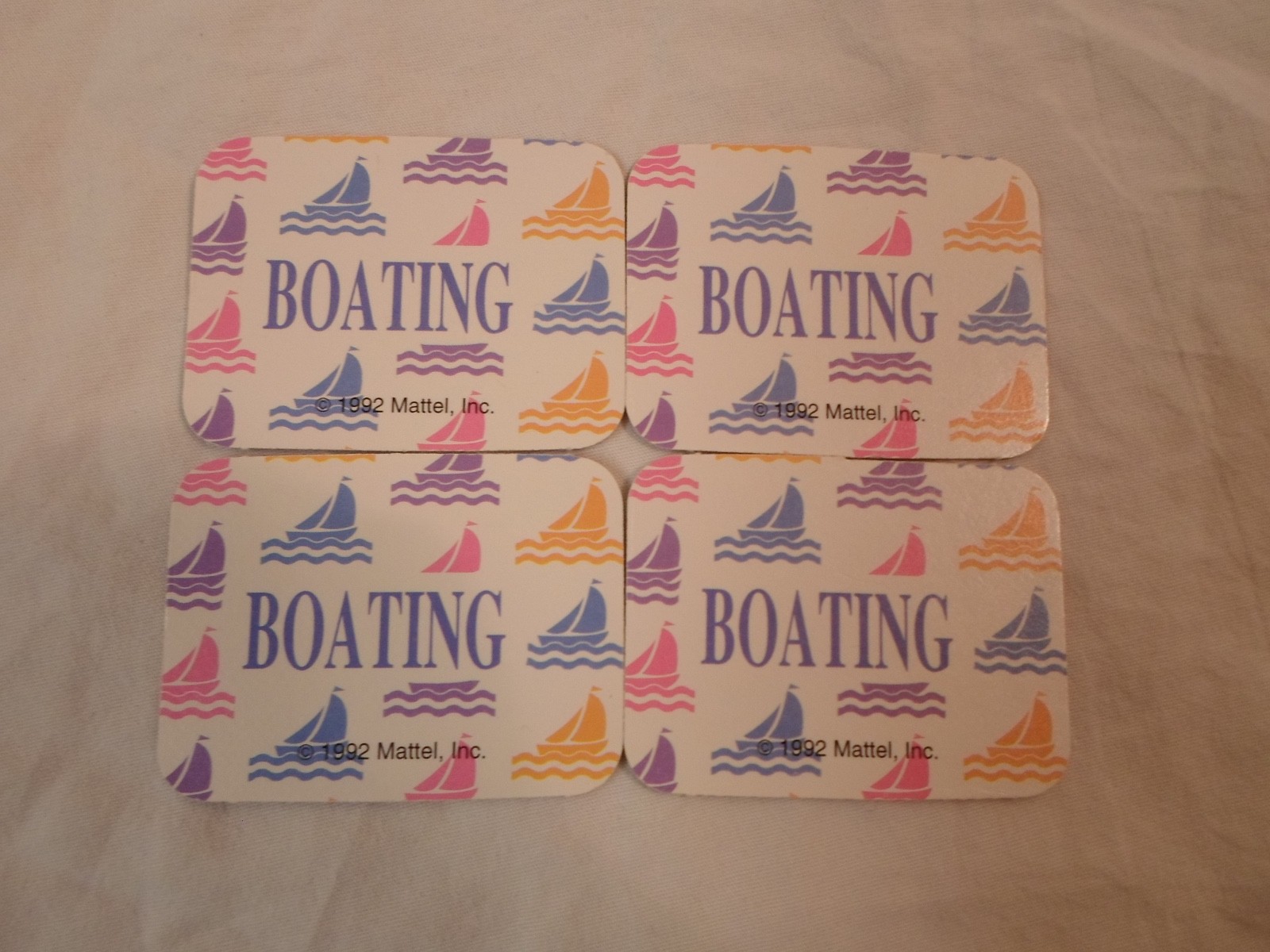 *Replacement Parts* Barbie Dream Board Game 1992 **Lot of 4 Boating Date Cards**