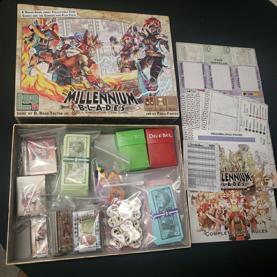 Millennium Blades (Card Game, 2016) Level 99 Games board ccg base core COMPLETE
