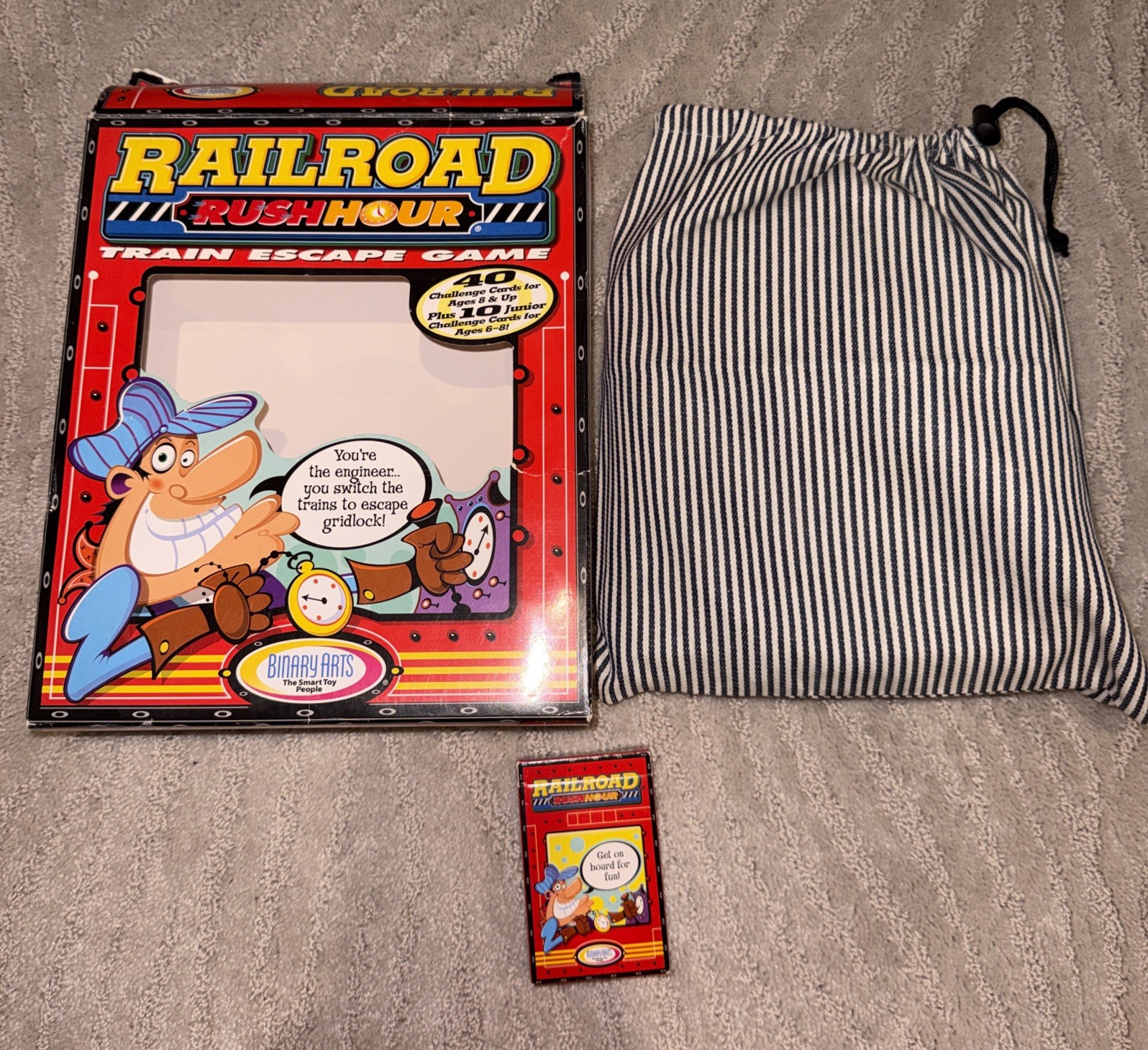 Vintage Railroad Rush Hour Game Binary Arts 1998 Train Escape Logic Puzzle Vtg