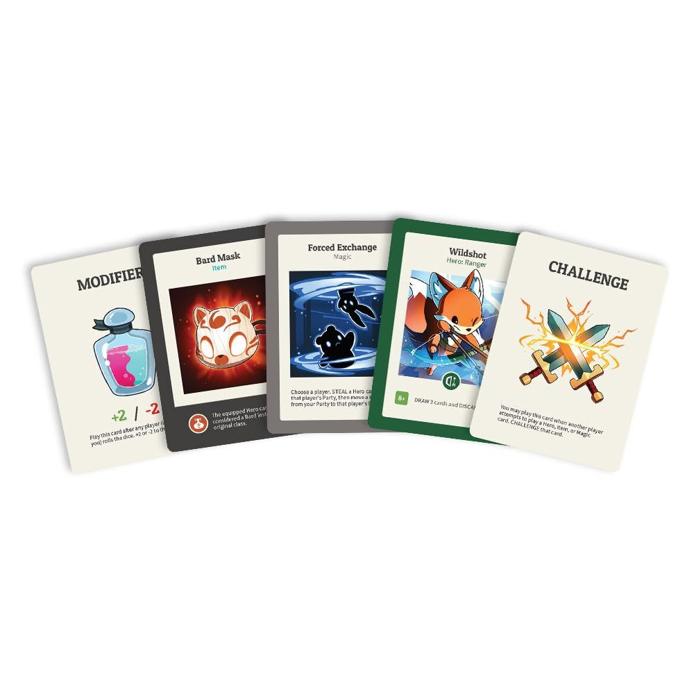 Unstable Games Here to Slay Card Game – Fantasy One Size, White, Black