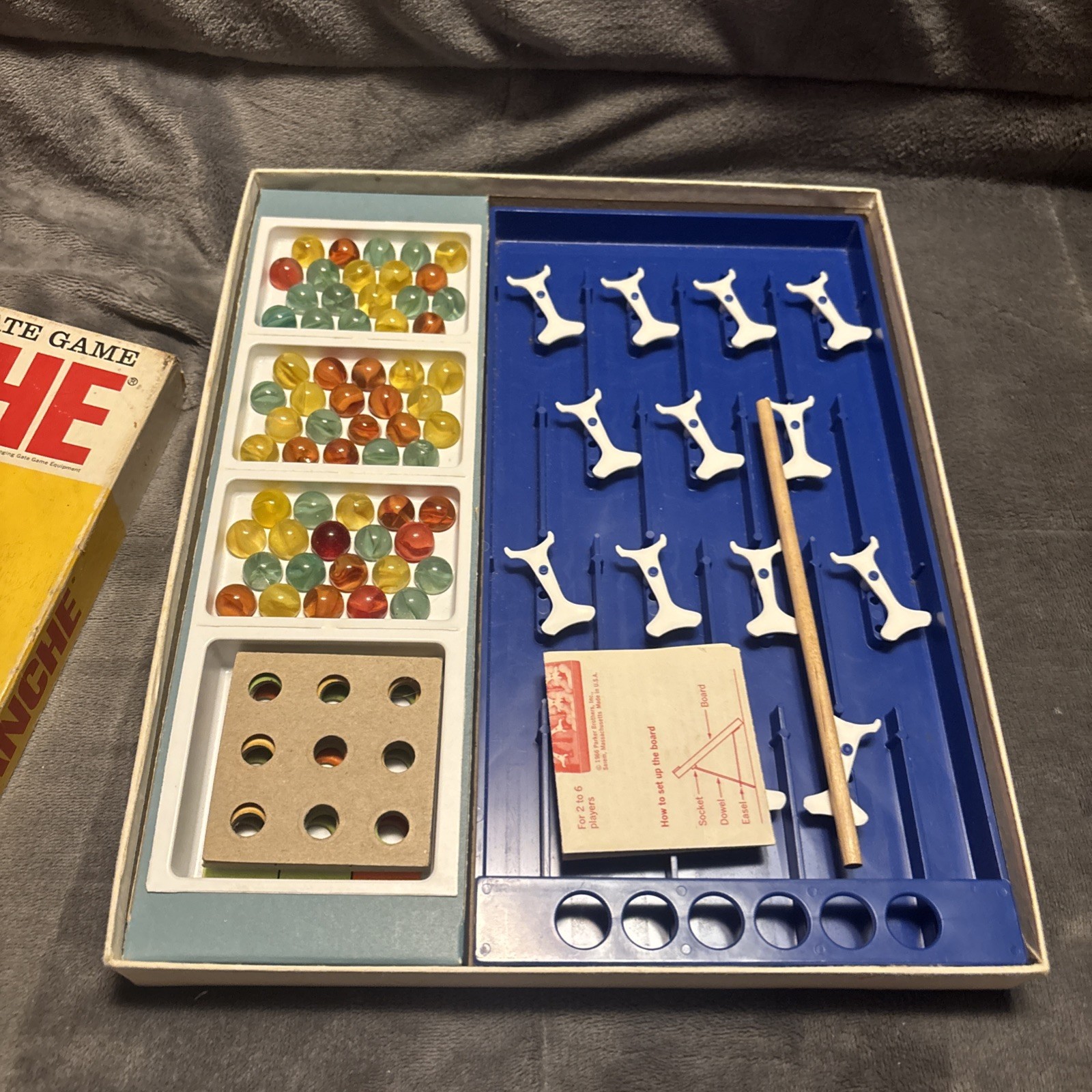 Vintage 1966 Parker Brothers Avalanche Swinging Gate Marble Game Complete! RARE